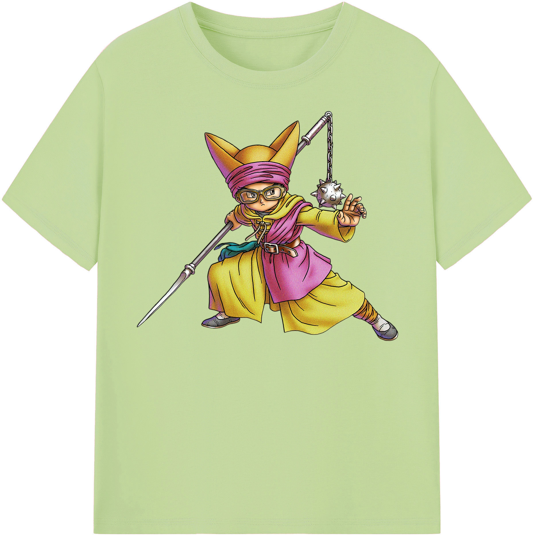 （画像用） ドラゴンクエスト Doragon Kuesuto Dragon Quest 綿100％半袖Tシャツ（フロントプリント）